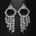Hot Selling Tassel Exaggerated Rhinestone Ear Pendants Fashion Stage Accessories Women Earrings_voghion.com