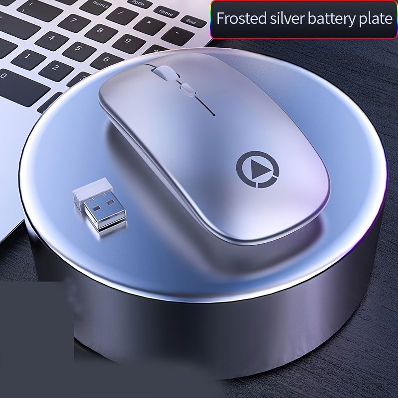 [Heiße Verkäufe] 1 Stück kabellose optische Maus mit geringem Rauschen, ergonomischem Design, komfortablem Griff, Lichteffekt und hochpräziser Verfolgung für das Büro_voghion.com