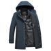Herren-Winterjacke mit Fleecefutter für mittleres und älteres Alter – Verdickter langer Mantel mit Karomuster und Volltonfarben, leichtes Polyester, warm und bequem_voghion.com