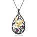 Bird's Paradise Original Design Pendant Topaz High End Accessories S925 Sterling Silver Natural Garnet Necklace_voghion.com