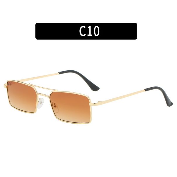 Dupla gerendás, négyzet alakú fém napszemüveg, divatos, minden egyezésű személyiségű napszemüveg férfiaknak és nőknek_voghion.com