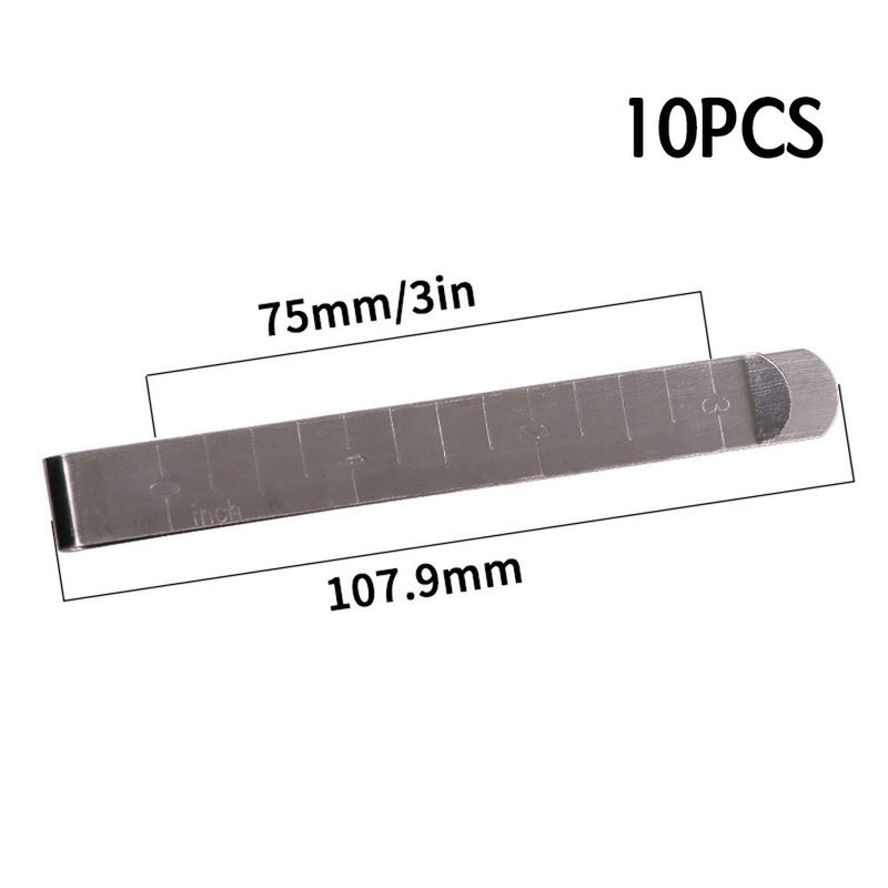 10 stücke Säumen Clips Metall Nähen Crimpen Edelstahl Lineal DIY Nähen Pinning Markierung Quilten Stoff Messwerkzeug_voghion.com
