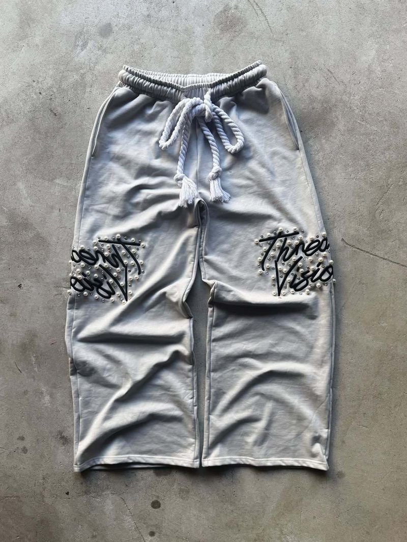 Herrenbekleidung Lässige, lockere, gerade Hosen im Streetstyle mit weitem Bein, lässige Nischen-Trendmodehose_voghion.com