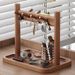 Entryway Storage Key Holder Ornament Solid Wood Hanging Desktop Tray Decorative Glasses Watch Display Rack_voghion.com