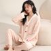2023 neue Frühjahr und Herbst Pyjamas für Damen aus reiner Baumwolle mit langen Ärmeln und Cartoon-Muster, süß, Übergröße, Heimkleidung, Outable Set_voghion.com
