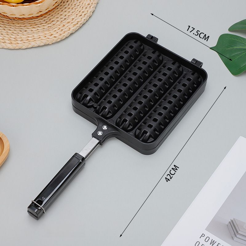 New Household Double-Sided Waffle Toast Bread Non-Stick Flat Pan Commercial Baking Mold_voghion.com