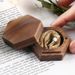 Walnut Wood Jewelry Ring Storage Wooden Engagement Gift Packaging Box_voghion.com