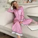 2025 New Women's Spring And Autumn Silk Color Dye Heart Print Lace Sleeve Long Pants Pama Set Homewear_voghion.com