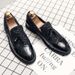 Euro Step Large Size Casual Morning Leather Brogue Gold Set Lightweight Loafers Tassel Formal Men's Shoes_voghion.com