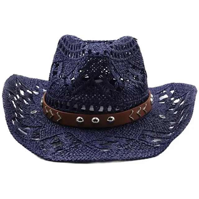 Cappello da cowboy alla moda, da uomo e da donna, vintage, da cowboy, in paglia, estivo, da spiaggia_voghion.com