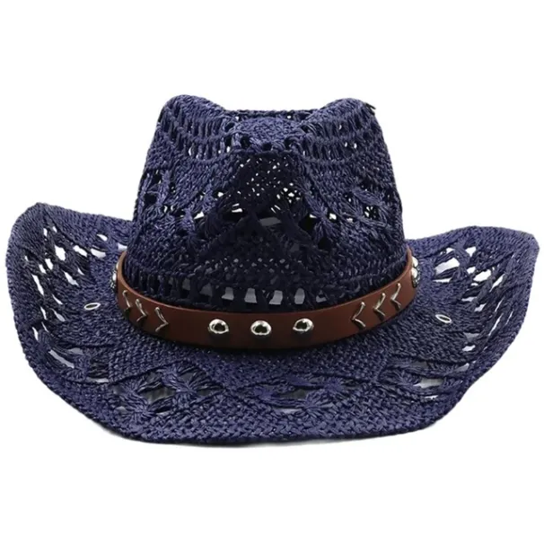 Cappello da cowboy alla moda, da uomo e da donna, vintage, da cowboy, in paglia, estivo, da spiaggia_voghion.com