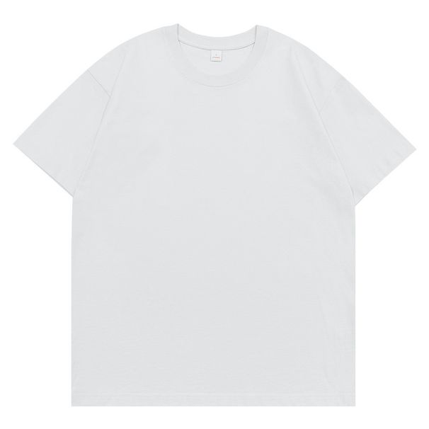 Unschlagbare Qualität, 260 g, reine Baumwolle, kleine Schulter, einfarbig, Rundhalsausschnitt, T-Shirt für Gruppen-Outfits, DIY-Version, aufgedruckte Stickwörter_voghion.com