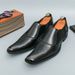 Men's Slip-On Pointed Toe Loafers - British Style Two-Tone Casual Shoes For Work & Formal Occasions_voghion.com