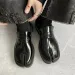 Friday Black Bestsellers Men's Split Toe Horseshoe Thick Sole, Lefu Tabi Shoes, Patent Leather, Korean Version, Trend, Casual Leather S_voghion.com