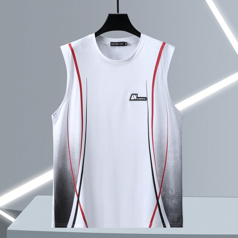 Ανδρικά Ρούχα Καλοκαιρινό Νέο Γιλέκο Plus Size Αμάνικο Χαλαρό Μεγάλο Μέγεθος 300 Catties Τυπωμένο Στρογγυλή Λαιμόκοψη_voghion.com