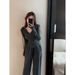 ActiveGo 2024 Autumn Women's Sports Casual Hoodie French Simple Short Top Wide-Leg Pants Two-Piece Set_voghion.com