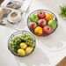 Keqi fruit storage basket removable double-layer fruit basket iron multi-functional fruit and vegetable basket_voghion.com