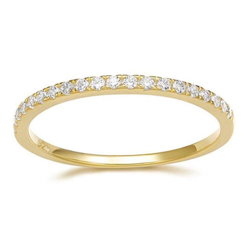 Sterling VENUS  Sier Fashion Simple Ring Women's Single Row Diamond Ring Ring Personality All-Match Jewelr_voghion.com