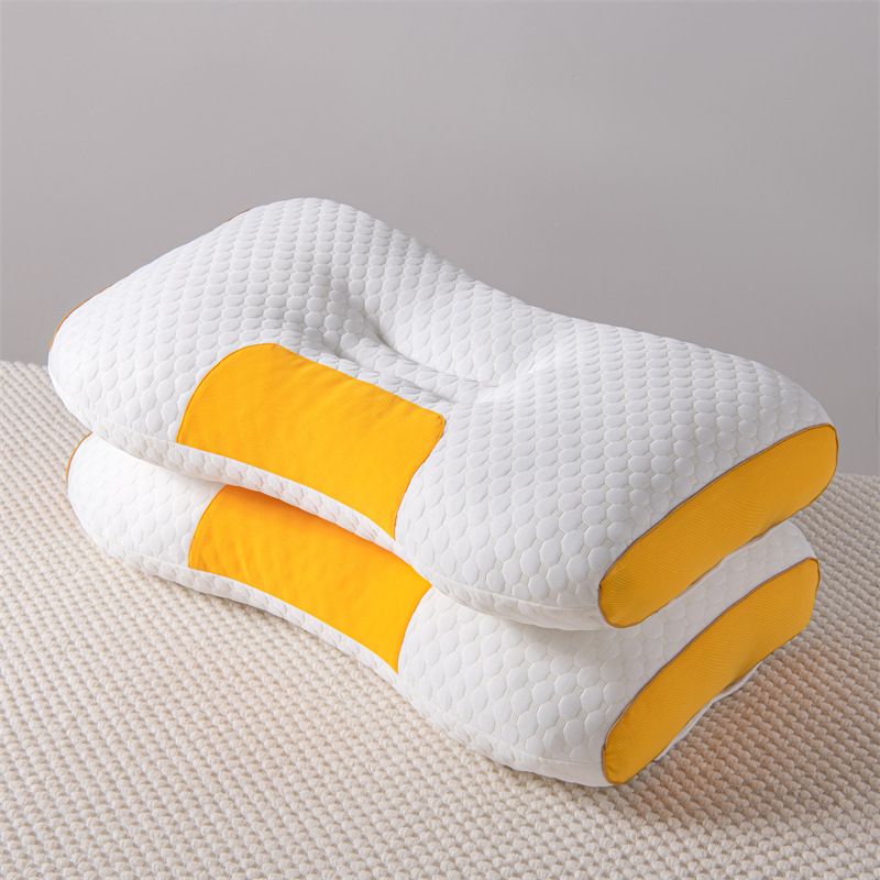 Knit Massage Pillow For Neck Pain Relief - Anti-Sag Cervical Support Pillow With Breathable Fabric (2-Pack Home & Sleeping Use Orthopedic Design)​​_voghion.com