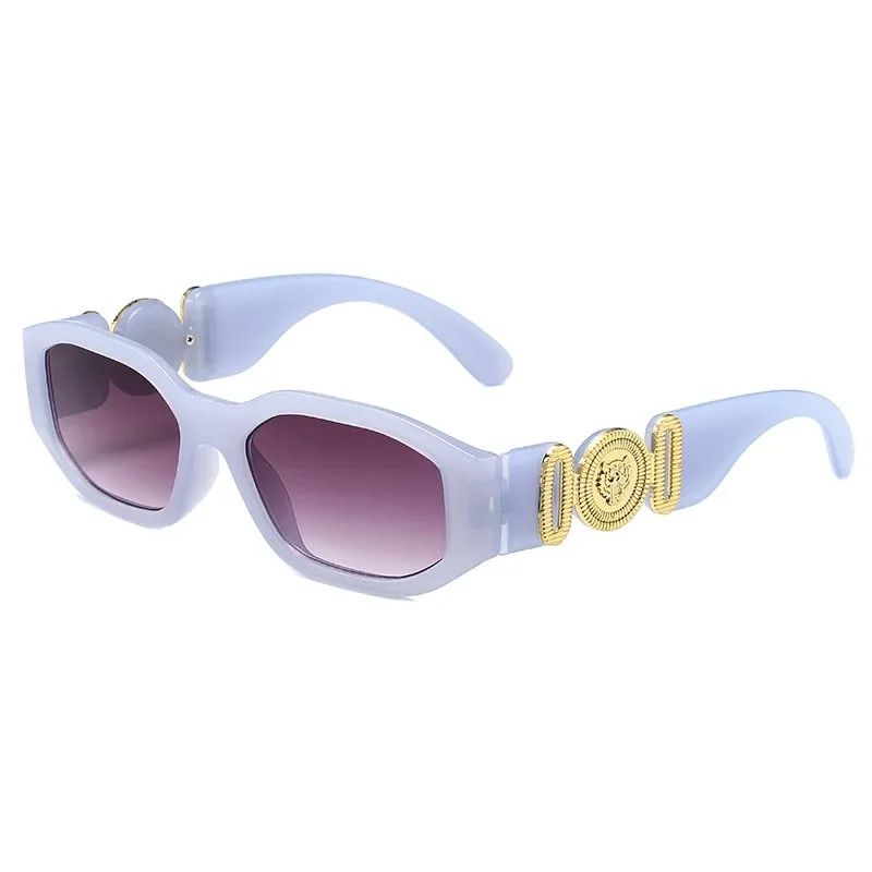 Neue Retro-Sonnenbrille mit unregelmäßigem quadratischem Rahmen für Frauen und Männer, Modedesigner, Sonnenbrille mit kleinem Rahmen, trendige Produkttöne_voghion.com