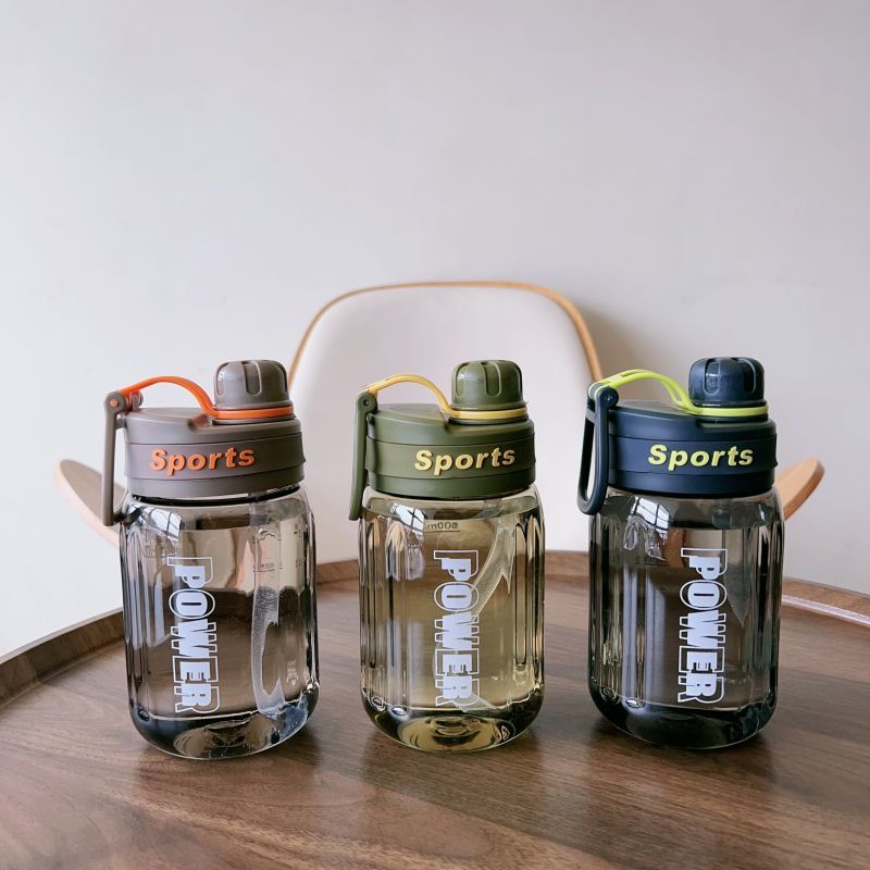 Large Capacity Sports Bottle With Straw Portable Space Water Jug Korean Style Unisex Student Shatterproof Plastic Cup_voghion.com