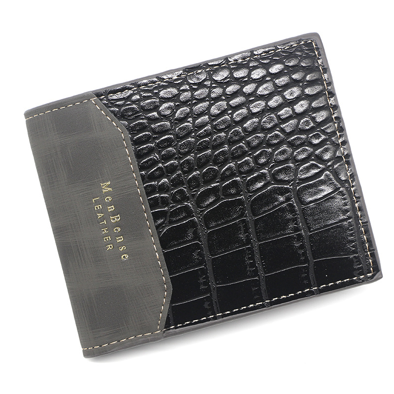 New Men's Short Wallet Fashion Casual Hinge Stamped Printing Men's Wallet Multi Card Zero Wallet Wallet Wallet Wallet Wallet_voghion.com