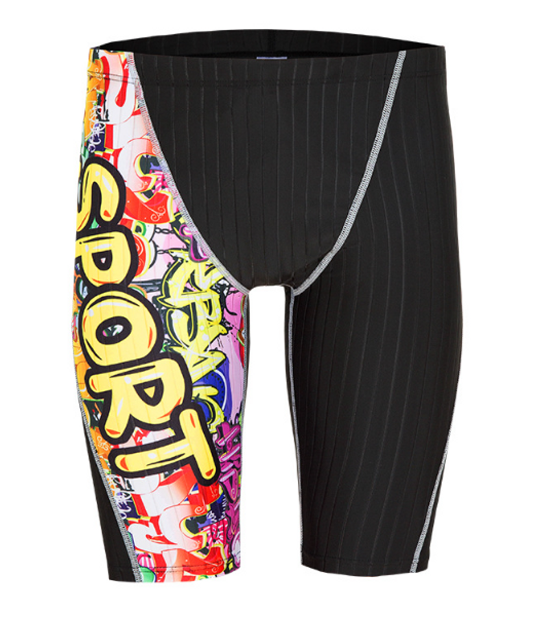 men, anti-embarrassment five-point swimming trunks, quick-drying, racing sports men's mid-leg professional training swimming trunks_voghion.com
