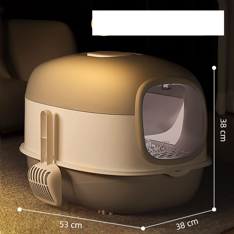 Katzentoilette, übergroß, vollständig geschlossen, automatische Toilette, Katzentoilette, intelligentes Katzenklo, Spritzschutz für Katzenkot_voghion.com