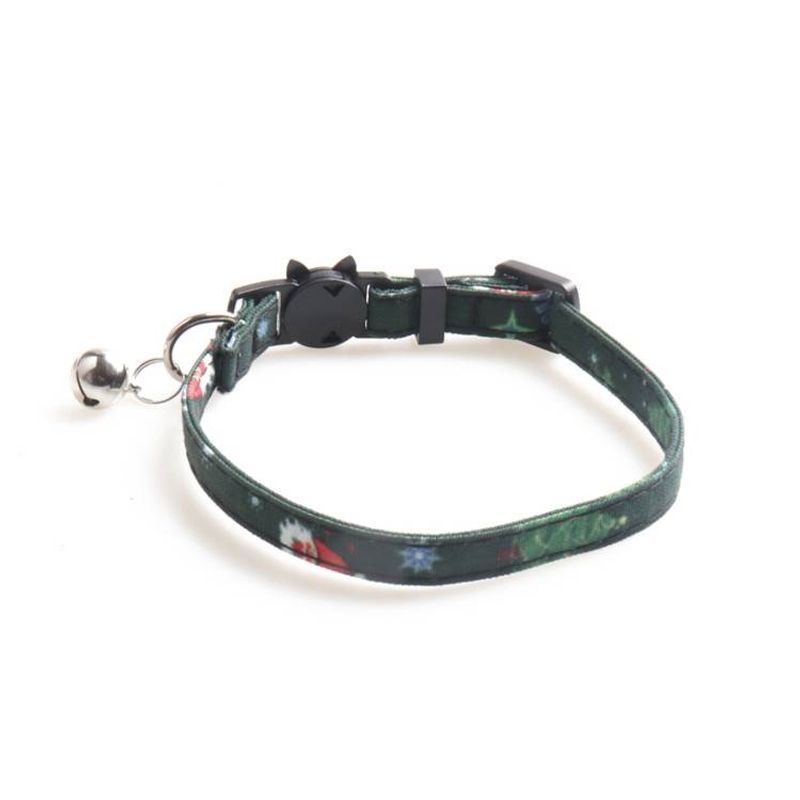 Christmas Snowman & Tree Pattern Pet Collar_voghion.com