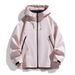 2026 Modischer wasserabweisender Bergsteigermantel für Damen/Herren, 100 % Polyester, Spleißen, langärmelig, winddicht, wasserdicht, lässig, Sport, Reißverschluss, Kapuzenjacke_voghion.com