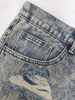 Premium Plus Size Herenjeans - Vintage Distressed Washed Skinny Fit Rechte Spijkerbroek Voor Urban Streetwear_voghion.com
