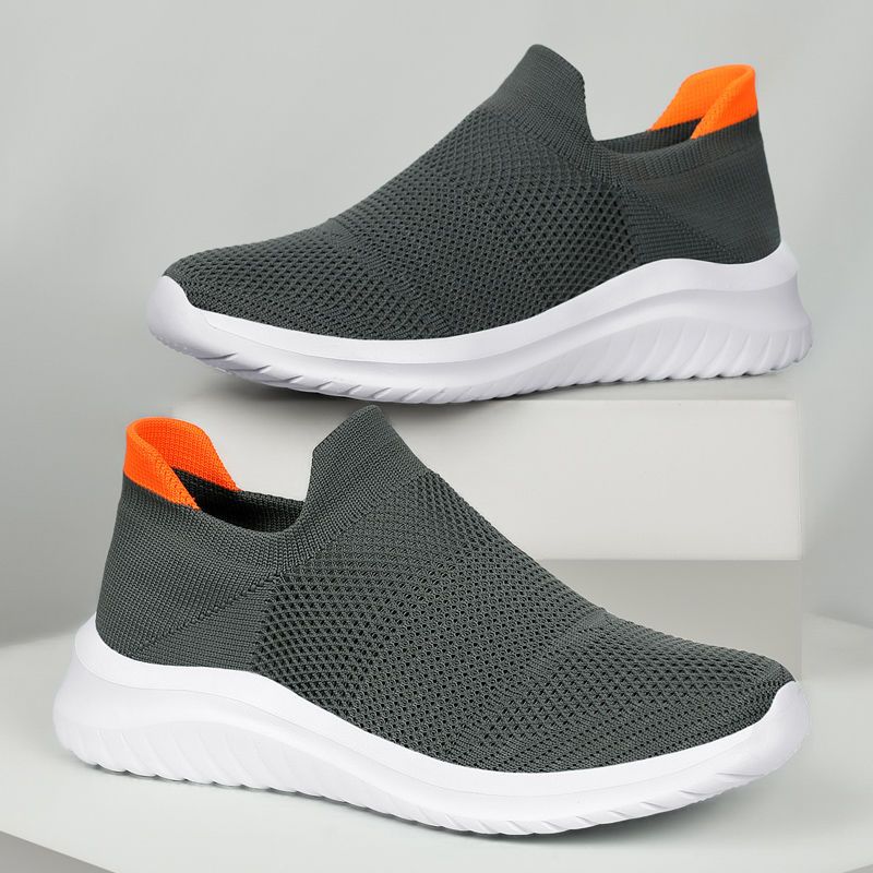 Multi Sport Walking Thick Sole Height Increasing Fly Woven Sports Shoes, Spring Casual Ultra Lightweight Soft Sole, One_voghion.com