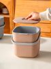 Kitchen Wet Waste Tra Can Handheld Desktop With Lid Home Dry Wet Separation Garbage Bin Square Plastic Storage Buet_voghion.com