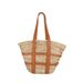 Large Capacity Straw Shoulder Natural Grass Handmade Woven Tote For Women Summer Vacation Style Beach Bag_voghion.com