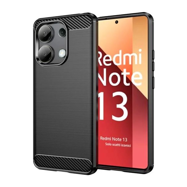Flexibelt TPU-fodral för Xiaomi Redmi 13 Pro 5G Note 12S 11S 11T Skyddskåpa Kolfiberstruktur Shell Hülle Coque_voghion.com