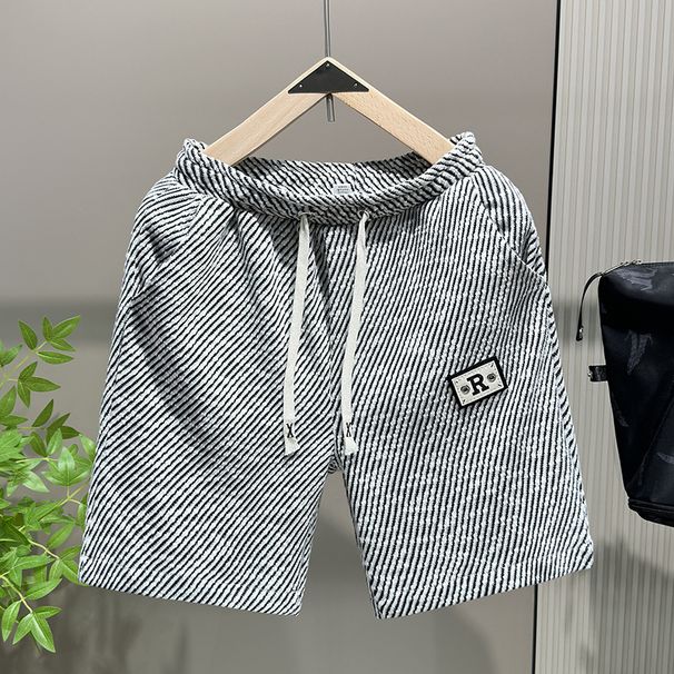 Ανδρικά ρούχα High-end σορτς ανδρικά καλοκαιρινά ελαστικά μόδας casual σορτς ανδρικά αθλητικά ριγέ μεγάλο παντελόνι παντελόνι παραλίας_voghion.com