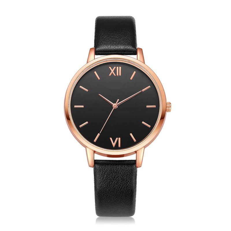 Women's Watches Simple Watch Set Quartz Watch Trend Pu Strap Women's Watch Bracelet Set_voghion.com