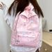 2024 New Heart Cute Pink Series Large Capacity Backpack Instagram Printed Soft Girl School Bag_voghion.com