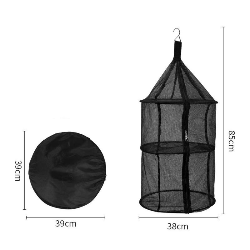 Outdoor Multifunctional Folding Fish Camping Fruit Vegetable Clothes, Hanging Drying Net, With Bracket To Prevent_voghion.com