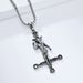 Wind Demon Satan Goat Inverted Cross Titanium Steel Necklace Niche Personality Pendant_voghion.com