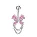 Produttore di gioielli per piercing all'ombelico con bottone in zircone a forma di cuore con design a farfalla transfrontaliero_voghion.com