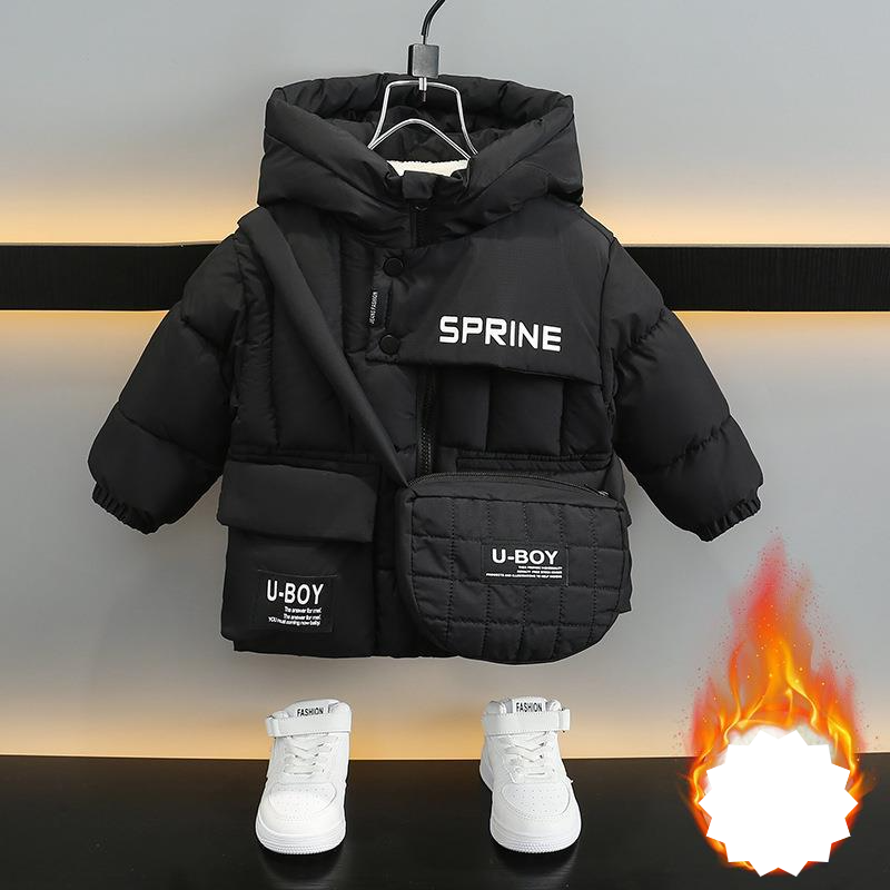 Kids Clothing Boys Plush Cotton Jacket Winter Hui Eight Seasons New Boy Baby Handsome Western Style Quilted Jacket Children's Winter Cotton_voghion.com