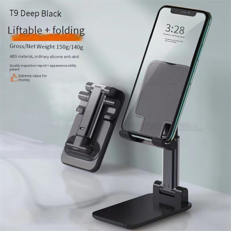 Adjustable Foldable Phone Stand Holder For Desk, Compatible With Smartphones & Tablets, Universal Alloy Mobile Stand For Office, Home, Watching Videos_voghion.com