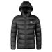 Men's Lightweight Short Puffer Jacket With S Letter Print, Casual Zip Up Hooded Coat For Men, Minimalist Style, Fall Winter 2025_voghion.com