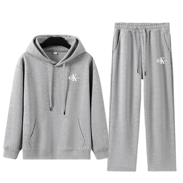 Herrenbekleidung: Unisex-Trainingsanzug mit Kapuze und Stickerei im Used-Look – zum Überziehen oder mit Reißverschluss (6 Farben, S–XL) | Streetwear-Partnerlook_voghion.com