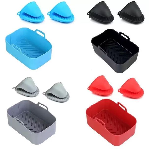 Home Furniture New Air Fryer Silicone Grill Tray Multi Function Silicone Mat Instant Pot Accessories Set_voghion.com