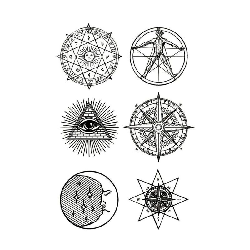 Q 041-080 Petit ensemble d'autocollants de tatouage imperméables et frais, n'importe quelle combinaison_voghion.com