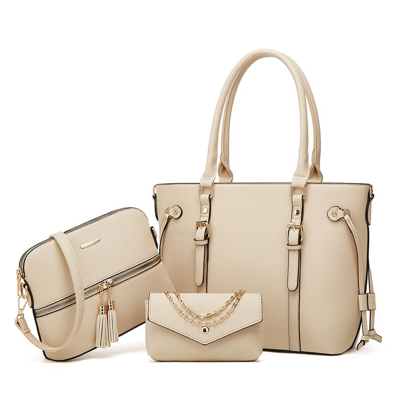 Handbag Set For Women Simple Fashion Women's Tote Bag Three-piece Set_voghion.com