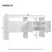 Buffet Blanc 140x75cm Avec 4 Türen Und 2 Offenen Fächern_voghion.com
