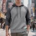Men's Contrast Color Raglan Hoodie – Plaid Pattern Long Sleeve Casual Jacket (Military Green/Khaki, Gray/Black, S-XXXL)_voghion.com